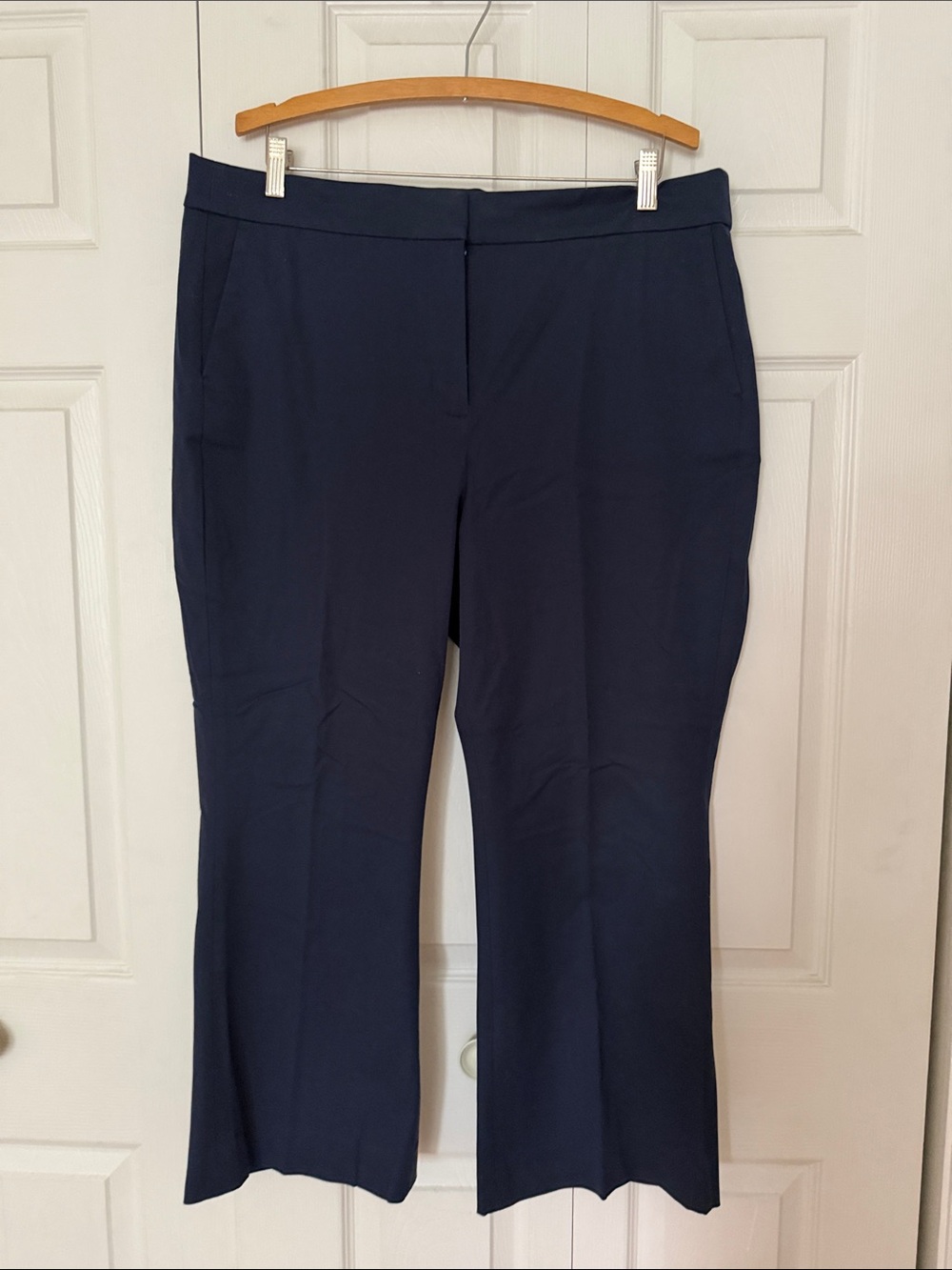 J. Crew Factory Navy Boot-Flare Dress Pants